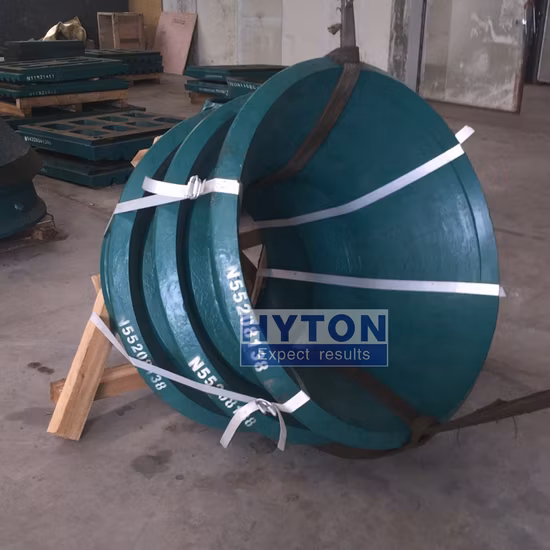 El manto de acero al manganeso Mn18cr2 y las piezas fundidas cóncavas se adaptan a las piezas de desgaste de repuesto de la trituradora de cono HP200